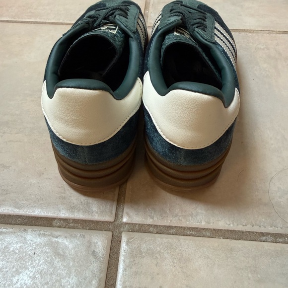 adidas Women’s Platform Suede Sneakers in Teal, White and Brown - Picture 9 of 11